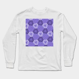 Flowers art Pattern Purple Long Sleeve T-Shirt
